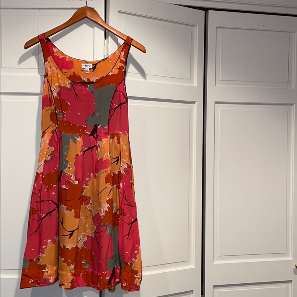 Vibrant Abstract Floral Dress